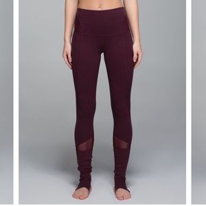 Lululemon Devi Yoga Pant Heathered Bordeaux Drama / Black Cherry Size 8